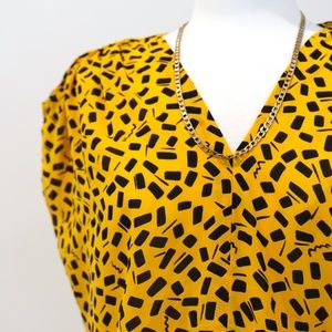 Vintage Geometric Memphis Print Dress - New Wave